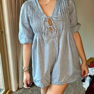 Promesa Light Blue Romper